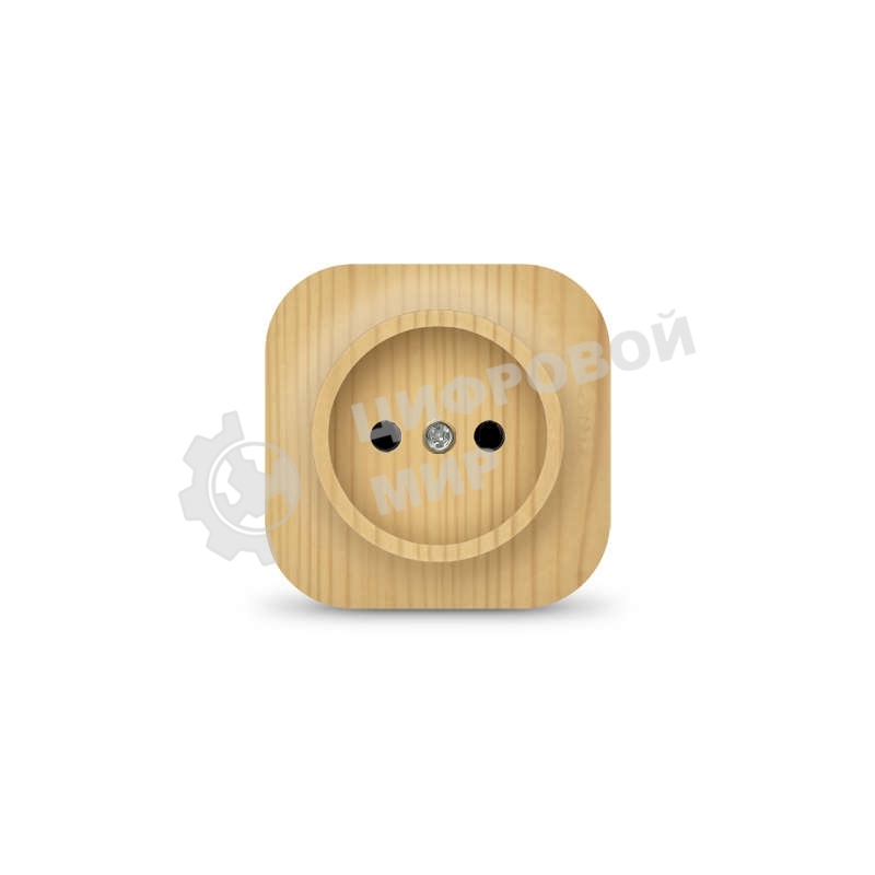 Розетка 1-м ОП 10А IP20 без заземл. сосна IONICH 1442