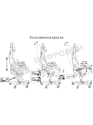 Кресло Knight Gladiator черный, экокожа, 120 кг, механизм качания