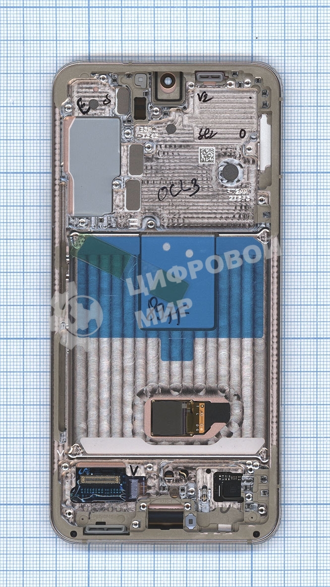 Дисплея для Samsung Galaxy S22 SM-S901B в сборе с тачскрином ServicePack, фиолетовый (GH82-27520F)