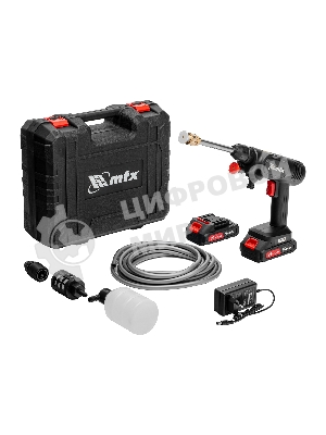 Мойка высокого давления аккумуляторная А-21-02, 40 бар, 4 л/мин, Li-ion 21 В, 2 акк. MTX