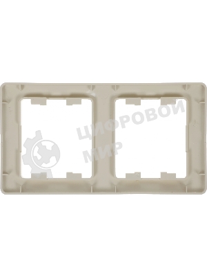 Рамка 2-м Glossa верт. беж. SchE GSL000206