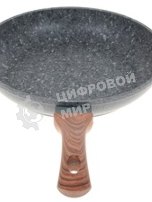 Вок LR01-57-24 WOK Lara GRANIT серия PALERMO ков алюм 24х7 см, ИНДУКЦИЯ, крышка, толщина 3,3 мм