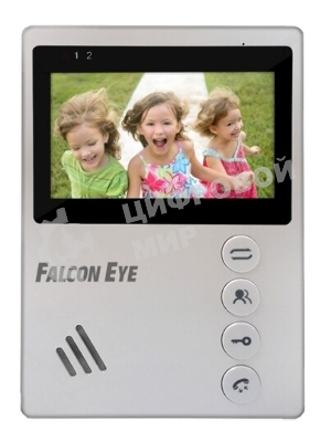 Видеодомофон Falcon Eye VISTA цветной, подключение 2-х вызывных панелей, без трубки (Hands Free), управление электрозамком, цвет корпуса: белый, нап