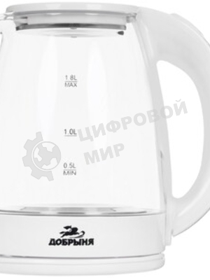 Чайник Добрыня DO-1254W белый, 1.8 л, 1.8кВт