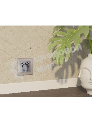 Комплект механизма электрической розетки ALFA Сталь матовый 2USB A+A 18W (быстрая зарядка) с/з QUANT (AP5090, VM155) MA509010