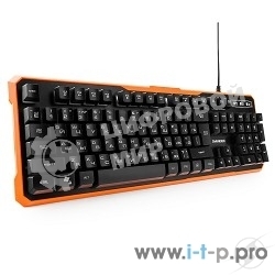 Клавиатура проводная игровая Гарнизон GK-320G черный USB, подсветка, код 