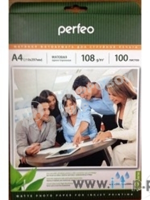 фотобумага Perfeo PF-MTA4-108/100 Бумага Perfeo матовая 100л, A4 108 г/м2 (M05)