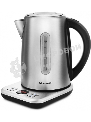 Чайник электрический Kitfort КТ-661 1.7л. 2200Вт черный/серебристый (корпус: металл)