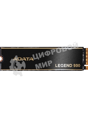 Накопитель SSD ADATA LEGEND 900, 512Gb, PCIe 4.0 x4, M.2 2280, NVMe, R/W 6200/2300, с радиатором