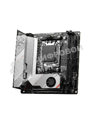 Материнская плата MSI MPG B650I EDGE WIFI, AM5, AMD B650, 2xDDR5, 4xSATA, 2xM.2, 1xPCI-E 4.0 x16, 1xHDMI, 1x 2.5Gb LAN, 3xUSB-A 3.2 Gen 2, 2xUSB-A 3.2 Gen 1, 1xUSB-C 3.2 Gen 2x2, 3x3.5 мм, 7.1, Mini-ITX