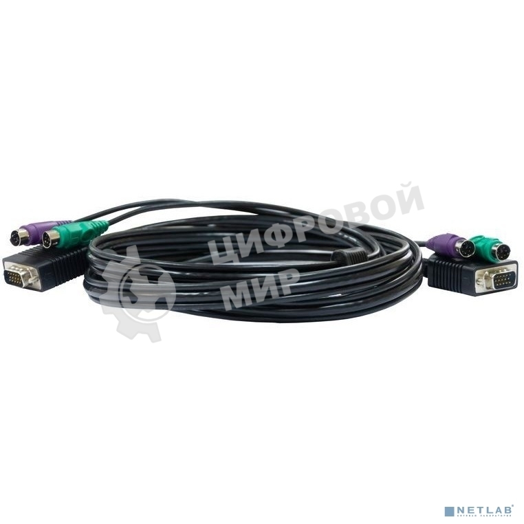 Кабель D-Link DKVM-CB3/A3A KVM длиной 3 м с разъемами PS2