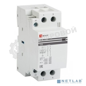 Контактор модульный EKF km-2-25-20 КМ 25А 2NO (2 мод.) PROxima
