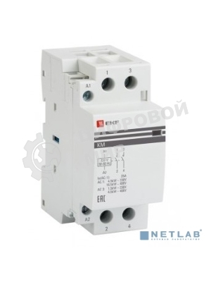 Контактор модульный EKF km-2-25-20 КМ 25А 2NO (2 мод.) PROxima