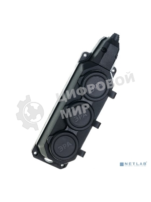 Колодка каучуковая ЭРА с/з 3гн 16A IP44 черная