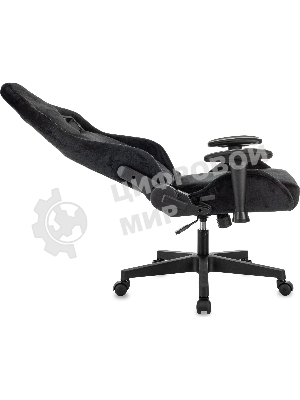 Кресло Zombie Ghost Fabric черный Light-20, ткань (велюр), подголовник