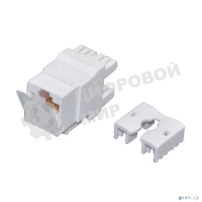 Модуль Keystone Rexant Jack RJ-45(8P8C), UTP, CAT 6, тип 180 градусов, с пылезащитной шторкой, белый PRO