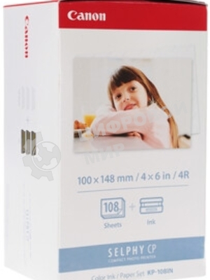 Набор для печати Canon KP-108IN 3115B001 10x15/108л./белый для сублимационных принтеров