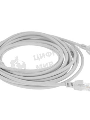 Патч-корд LSZH UTP Cablexpert PP31-5M cat.5e, 5м, литой, многожильный, серый