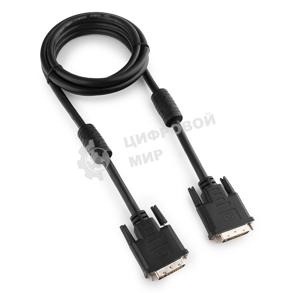Кабель DVI-D single link Gembird/Cablexpert, 19M/19M, 1.8м, черный, экран, феррит.кольца, пакет (CC-DVI-BK-6)