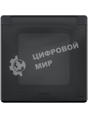 Рамка с защитной крышкой антрацит Inspiria