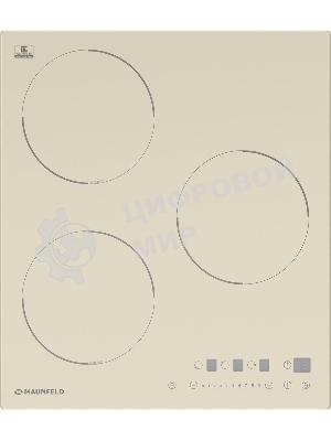 Индукционная варочная панель Maunfeld EVI.453-BG, конфорок: 3 шт., стеклокерамика, независимая, бежевый