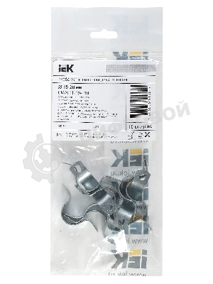Скоба IEK CMAT11-19-010 двухлапковый 19мм оцинкованная сталь белый (упак.: 10 шт)