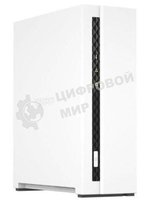 Сетевое хранилище SMB QNAP TS-133 NAS 1 HDD tray. ARM 4-core Cortex-A55 1.8GHz, ram 2 Gb (max), 1x1GbE, 1xUSB 2.0 port,1xUSB 3.2 Gen 1