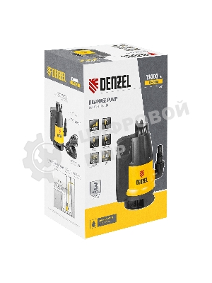 Дренажный насос DP800A, 800 Вт, подъем 5 м, 13000 л/ч Denzel