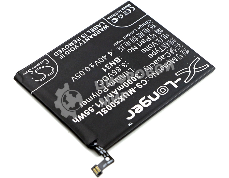 Аккумулятор CameronSino CS-MUX500SL BN31 для Xiaomi 5X, MDE63.85V, 3000mAh, 11.55Wh