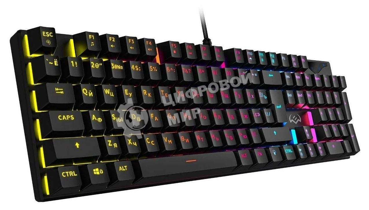 Клавиатура проводная игровая Sven KB-G9300 черная (Outemu Blue switches,104кл., подсветка)