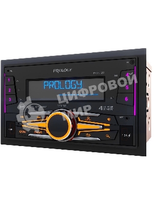 Автомагнитола Prology PRM-120, 2 DIN, Bluetooth, USB Type-A, AUX, пульт ДУ