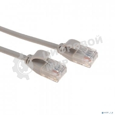 Патч-корд U/UTP Rexant cat.6a (10G), RJ45-RJ45, неэкранированный, 28AWG, LSZH, серый, 5 м