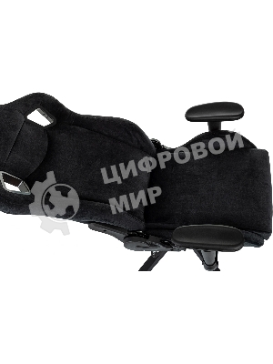 Кресло Zombie Ghost Fabric черный Light-20, ткань (велюр), подголовник