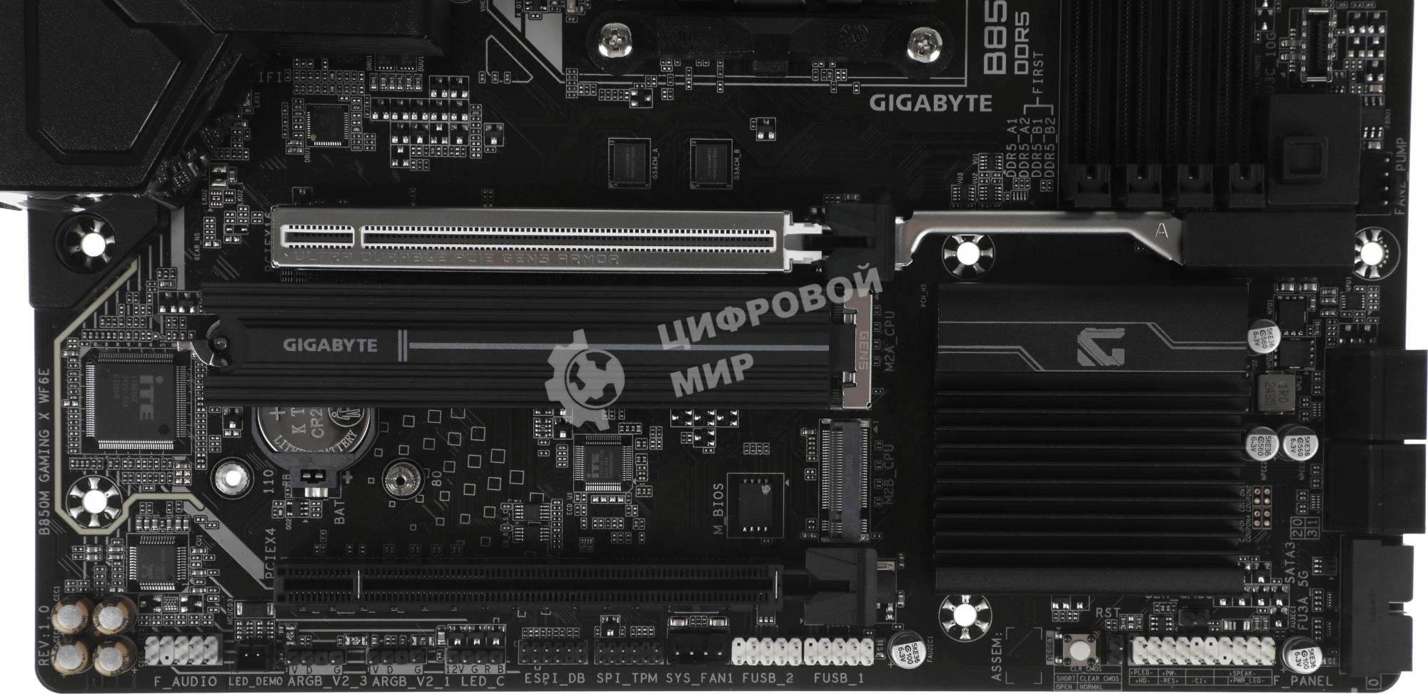 Материнская плата Gigabyte B850M GAMING X WIFI6E/WF6E, Socket AM5, AMD B850, 4xDDR5, 4xSATA, 2xM.2, 1xPCI-E 5.0 x16, 1xPCI-E 3.0 x4, 1xHDMI, 2xDP, 1x 2.5Gb LAN, 1xUSB-C 3.2 Gen 2, 1xUSB-A 3.2 Gen 2, 2xUSB-A 3.2 Gen 1, 4xUSB-A 2.0, 3x3.5 мм, 7.1, Micro-ATX