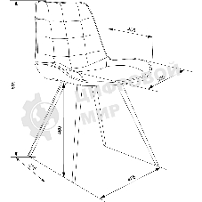 Стул для дома Бюрократ CH-K2_4 комплект 4 шт коричневый Holland 74 металл черный на ножках