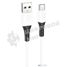 кабель USB Type-C/ HOCO HC-68582 X82/ 1m/ 3A/ Силикон/ White