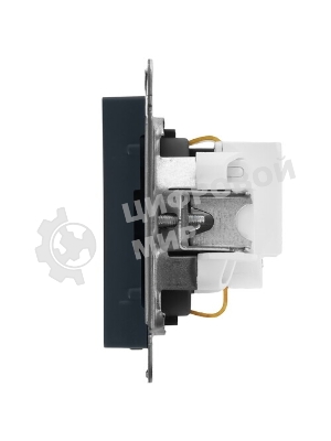 Механизм розетки 1-м СП AtlasDesign 16А IP20 с заземл. грифель