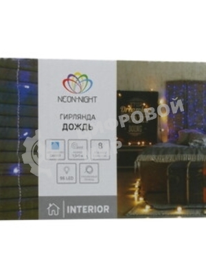 Гирлянда светодиодная Neon-night Дождь 3х2 м 240 LED, прозрачный ПВХ, с контроллером, теплое белое свечение