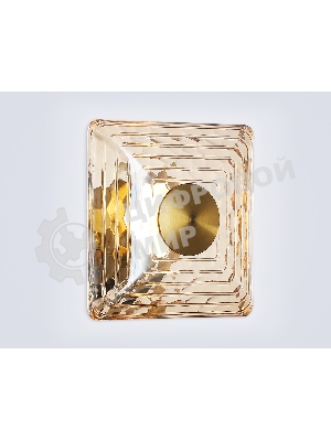 Светильник Ambrella light LH31035 BS/TI латунь/янтарь 6W 3000K 150*150*85