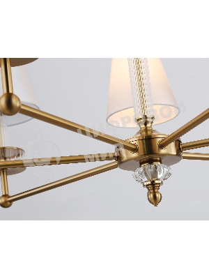 Люстра Ambrella light LH71023/7 BS/WH латунь/белый E14*7 max 40W D820*1130