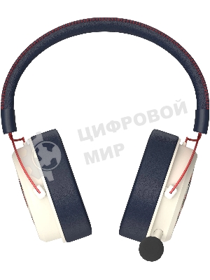 Гарнитура Bloody MR595 Proxy Boom белый-чёрный, беспроводная + проводная, радиоканал, до 135 ч, съёмный микрофон, подсветка