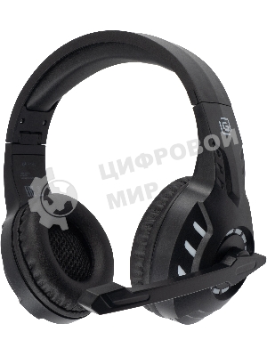 Гарнитура Oklick HS-L420G чёрный, беспроводная + проводная, Bluetooth, до 30 ч, подсветка