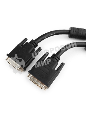 Кабель DVI-D single link Gembird/Cablexpert, 19M/19M, 1.8м, черный, экран, феррит.кольца, пакет (CC-DVI-BK-6)