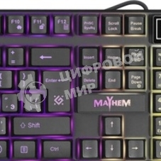Клавиатура Defender Mayhem GK-360DL проводная, USB Type-A, чёрный