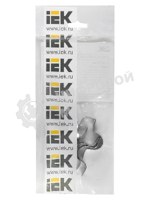 Скоба IEK CMAT11-19-010 двухлапковый 19мм оцинкованная сталь белый (упак.: 10 шт)