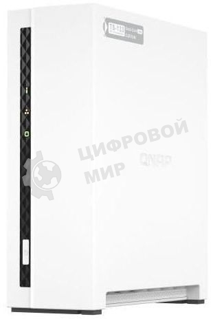 Сетевое хранилище SMB QNAP TS-133 NAS 1 HDD tray. ARM 4-core Cortex-A55 1.8GHz, ram 2 Gb (max), 1x1GbE, 1xUSB 2.0 port,1xUSB 3.2 Gen 1