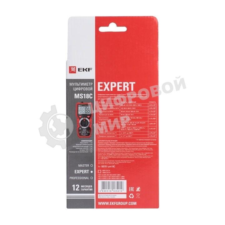 Мультиметр цифровой EKF In-180701-pm18C MS18C EKF Expert