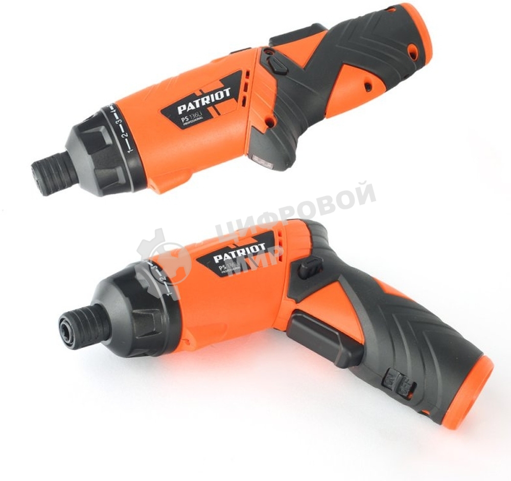 Отвертка аккумуляторная PATRIOT PS 136Li Li-Ion, 3.6 В/1,5 Ач, Реверс, 200 об/мин, 3,5 Нм, патрон: НЕХ 1/4