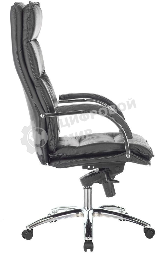 Кресло руководителя Бюрократ T-9927SL черный, кожа, крестовина металл хром