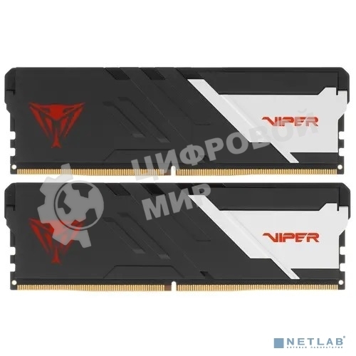 Оперативная память Patriot Viper Venom, DDR5, 32GB (2x16GB), 6400MHz, CL32, DIMM, с радиатором, черный
